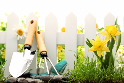 Professional gardeners at work in Finsbury Park